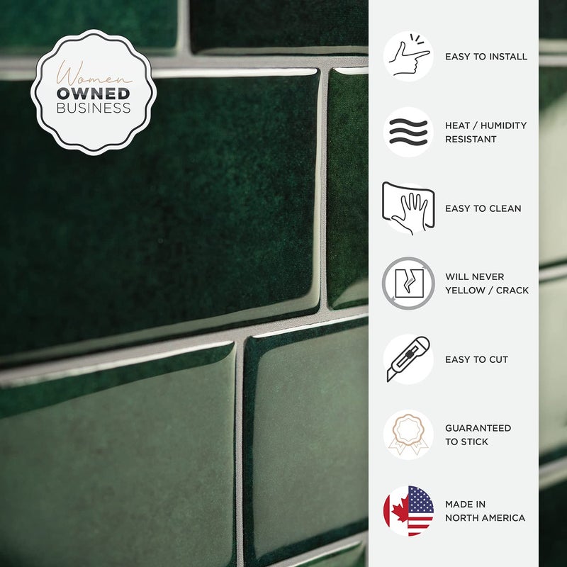 SMART TILES Peel and Stick Backsplash - 5 Sheets of 11.56"" x 8.38"" - 3D Adhesive Peel and Stick Tile Backsplash for Kitchen, Bathroom, Wall Tile - Image 5